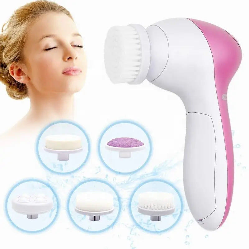 Escova Elétrica 5 em 1 de Massagem Facial